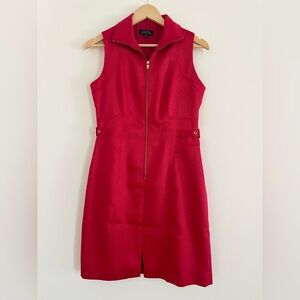 Tahari Red Sleeveless Sheath Mini Dress